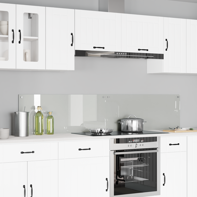 Køkkenbacksplash 2 pcs Transparent 100 x 40 cm hærdet glas