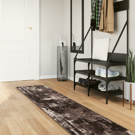 Tæppe Runner MARSA Sort 50 x 450 cm Polyester og PVC