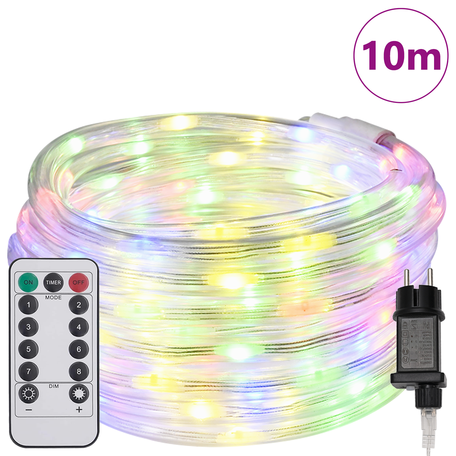 Sejllys med 240 LED'er Flerfarvet 10 m PVC