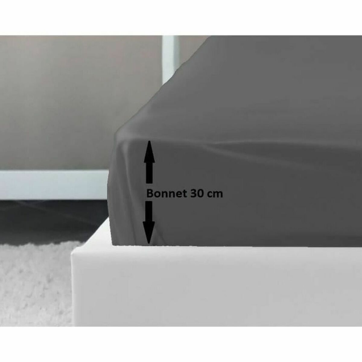 bundplastik Lovely Home Grå Mørkegrå Dobbelt seng 160 x 200 cm billede