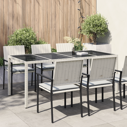 Havemøbel Bord Hvid 190 x 90 x 75 cm polyrattan