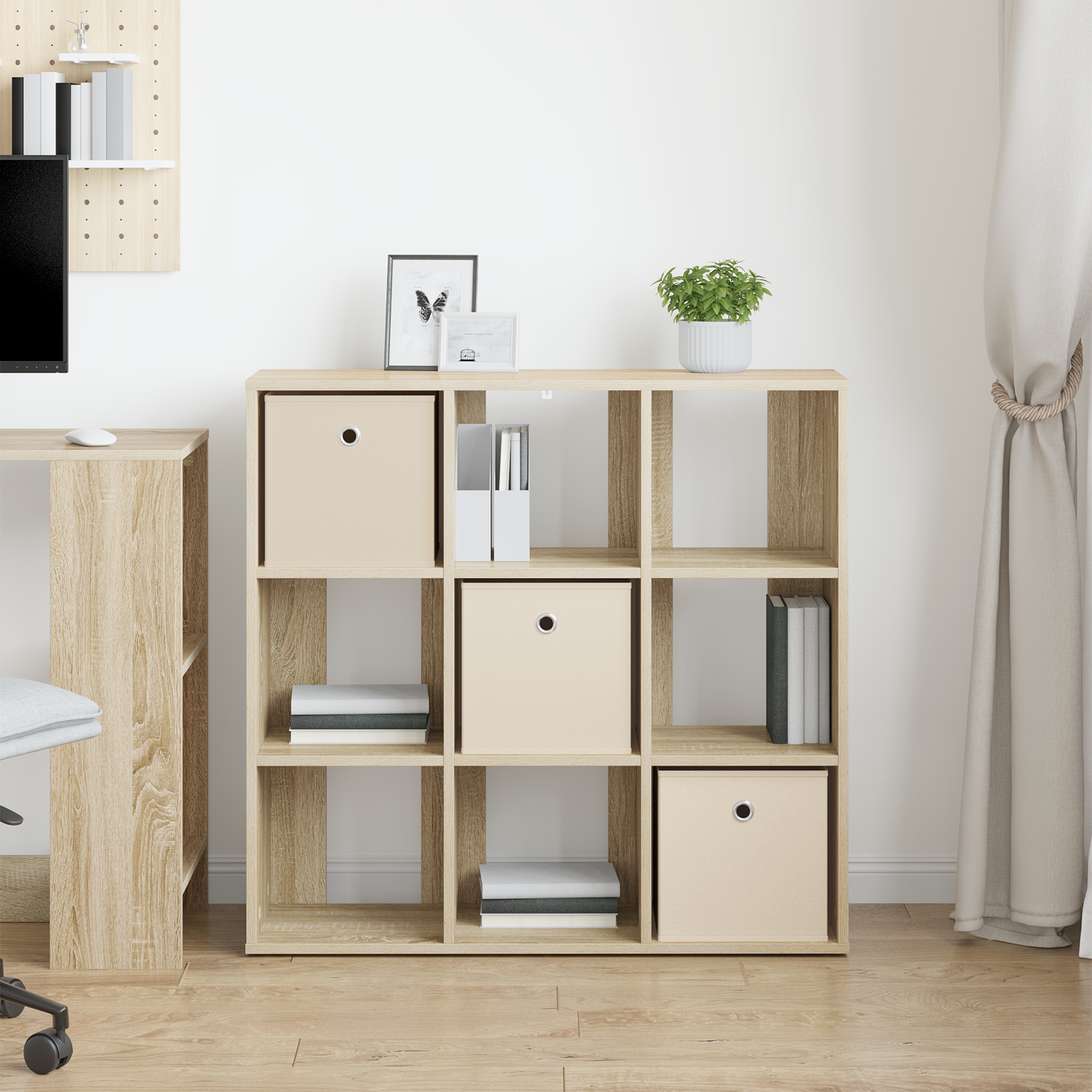 Sideboard med skuffe Sonoma eg 88,5 x 29 x 84,5 cm
