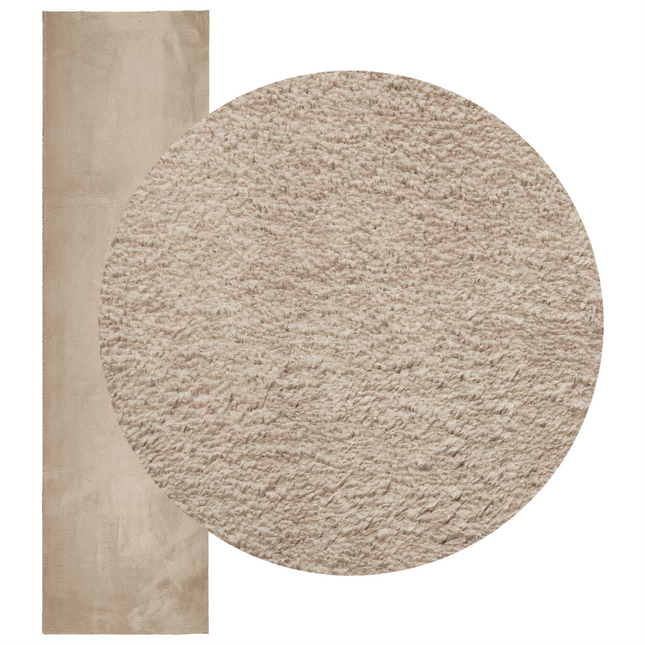 Medium luv blød og vaskbar tæppe HUARTE Sandfarvet 1000 x 80 cm