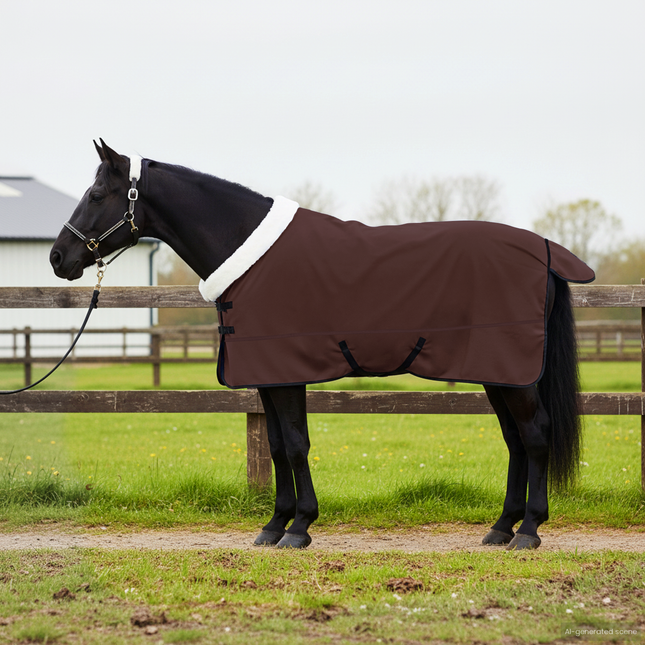 Hestetæppe Mørkebrun 155 cm Polar fleece