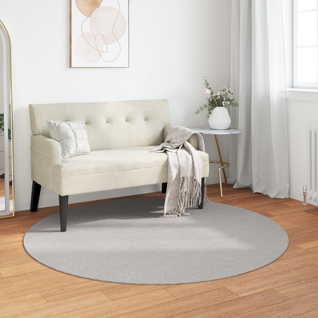 Områdetæpper Rund LUGO Creme og grå Ø 200 CM Polyester