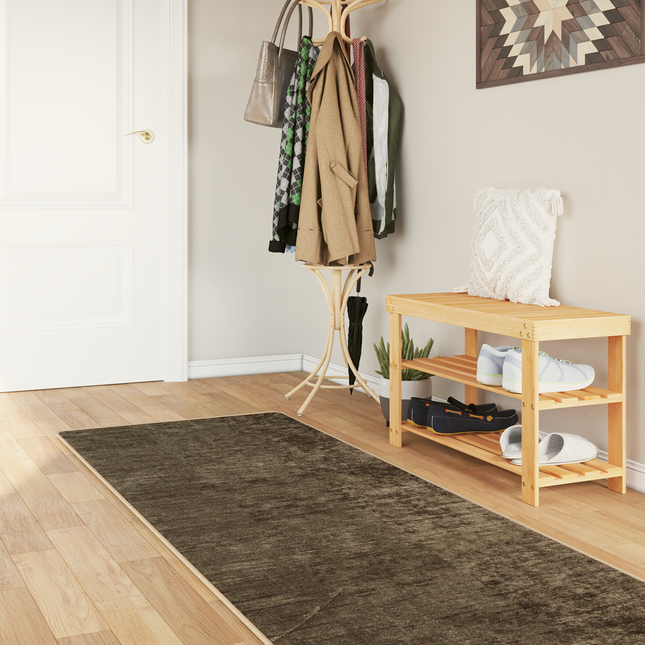 Tæppe Runner MARSA Skovgrøn 80 x 300 cm Polyester og PVC