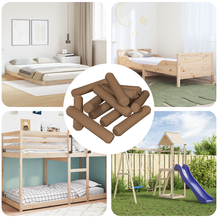 Trædowels 18000 pcs Brun Massivt træ