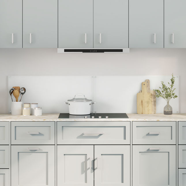 Køkkenbacksplash 2 pcs Transparent 90 x 40 cm hærdet glas