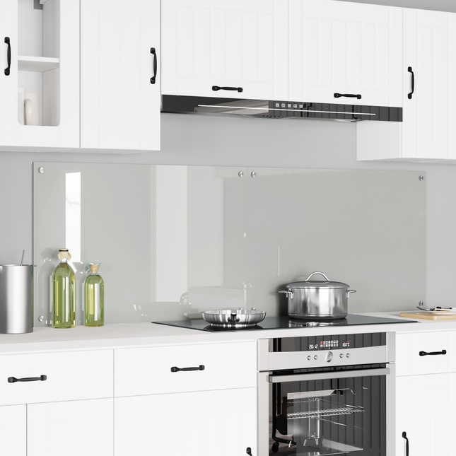 Køkkenbacksplash 2 pcs Transparent 90 x 60 cm hærdet glas