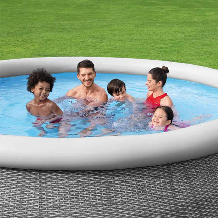 swimmingpool 366x76 cm rund