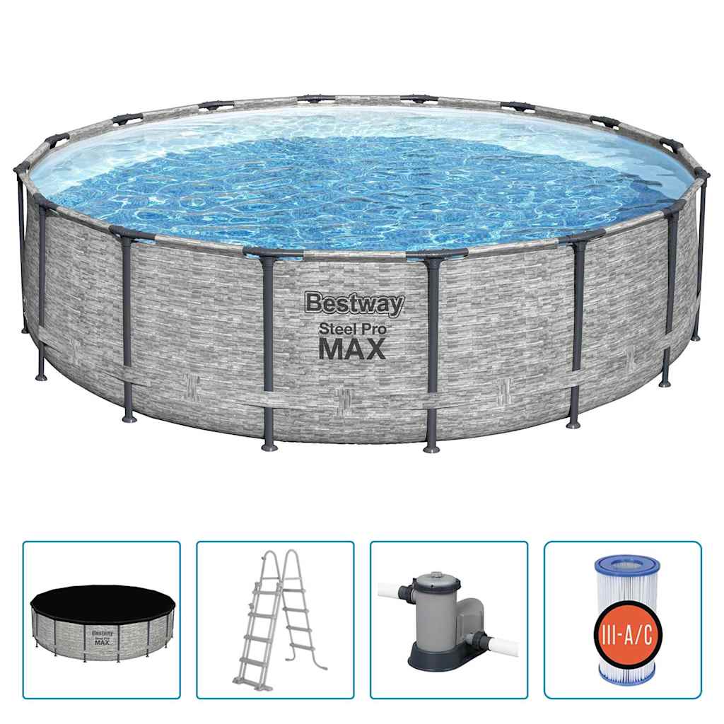 Power Steel swimmingpool 488x122 cm rund