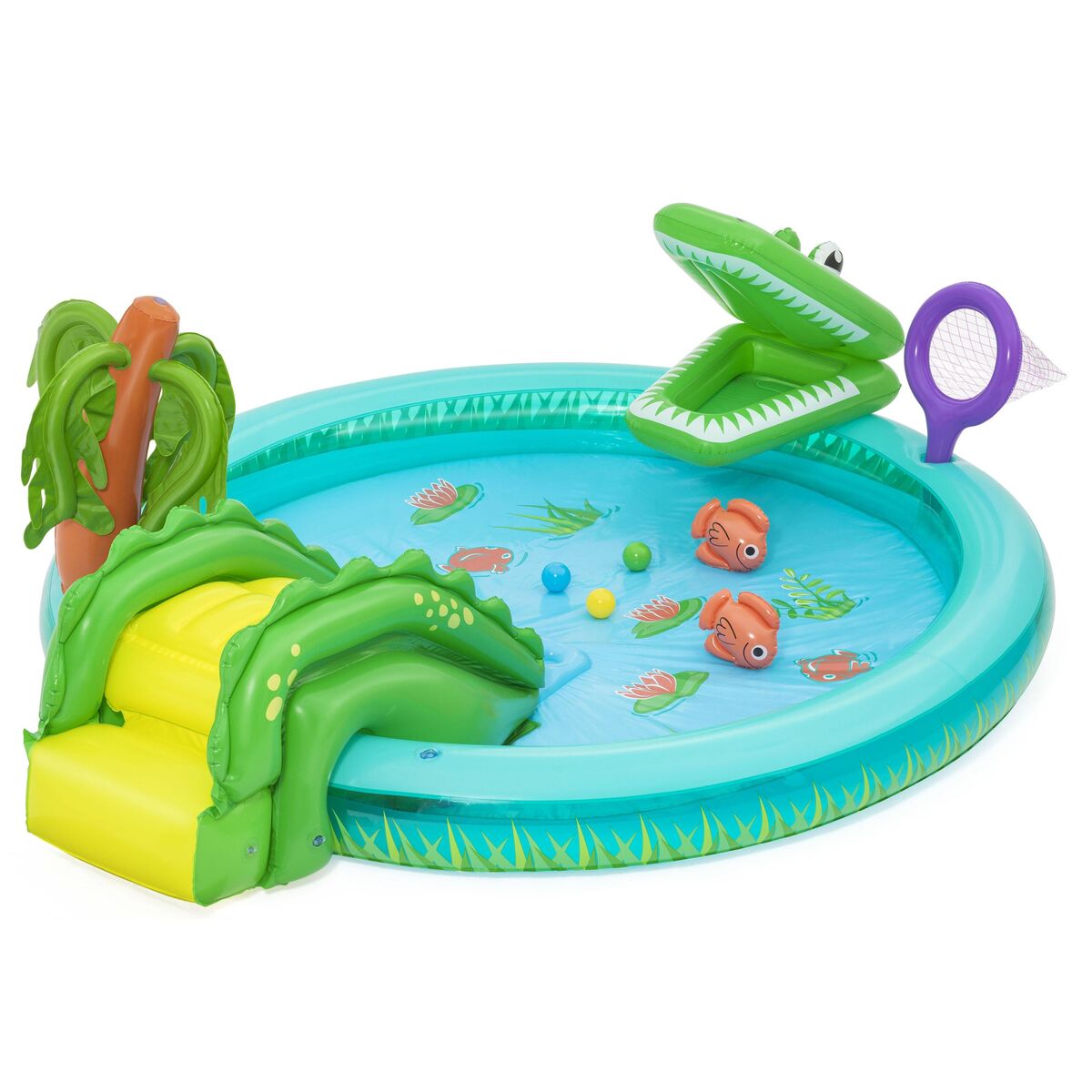 Bestway Oppustelig Pool Krokodille Legepark 224x181x72 cm +2 År Have 53166 billede