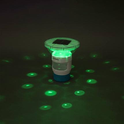 Flydende Sollys med LED-lysstrimler Hvid Ø 7,6 cm PC og ABS