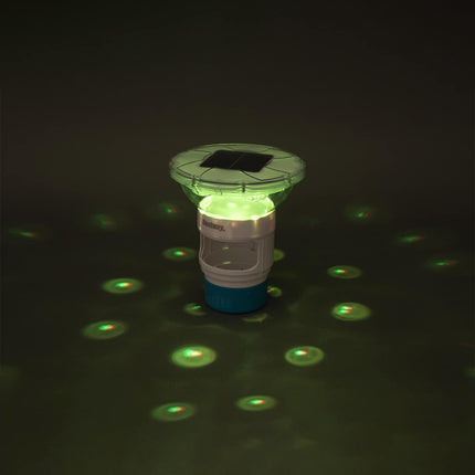 Flydende Sollys med LED-lysstrimler Hvid Ø 7,6 cm PC og ABS