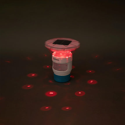 Flydende Sollys med LED-lysstrimler Hvid Ø 7,6 cm PC og ABS