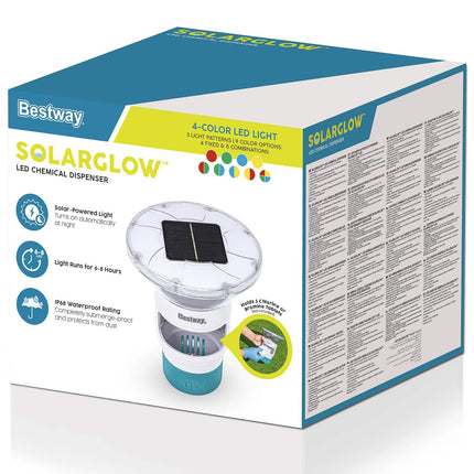 Flydende Sollys med LED-lysstrimler Hvid Ø 7,6 cm PC og ABS