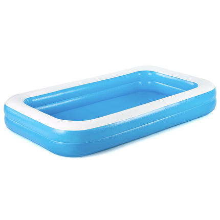Oppustelig Swimmingpool 305 x 183 x 46 cm Rektangulær til Blå