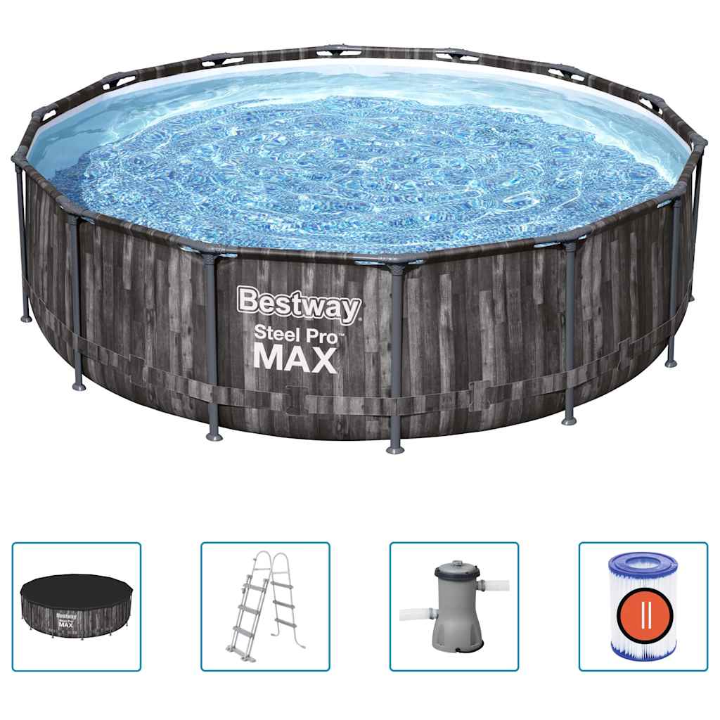 Steel Pro MAX swimmingpoolsæt rund 427x107 cm