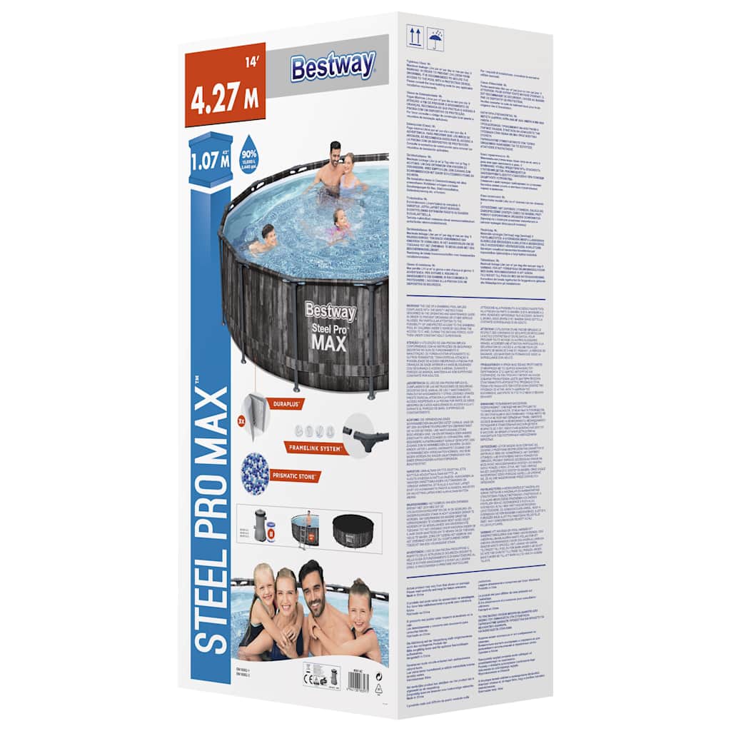 Steel Pro MAX swimmingpoolsæt rund 427x107 cm