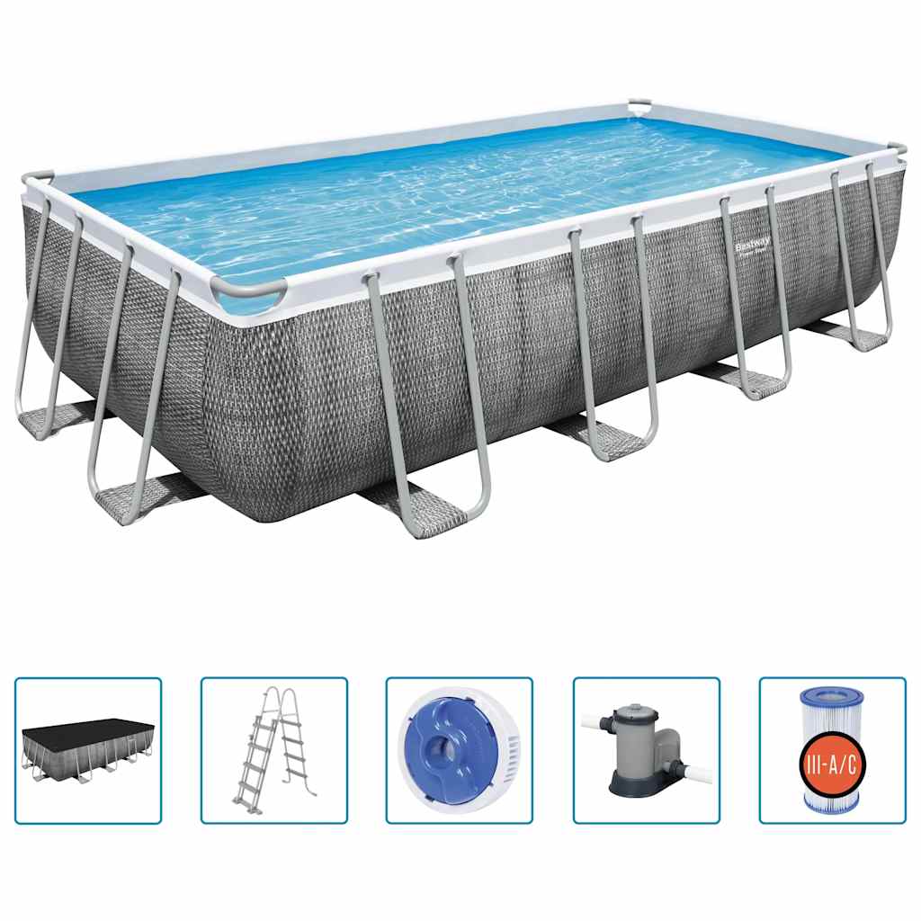 Power Steel swimmingpool 549x274x122 cm rektangulær