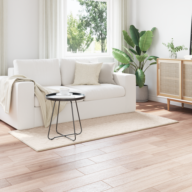Områdetæpper Rektangulær SIROLO Beige 150 x 80 cm Polyester