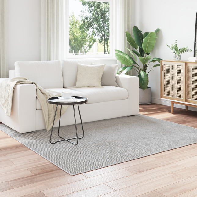 Områdetæpper Firkantet LUGO Creme 200 x 200 cm Polyester