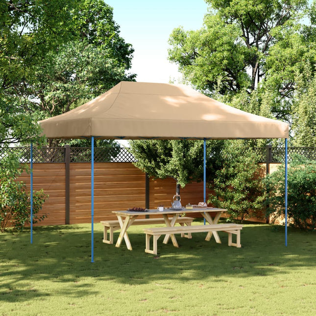 pop op-festtelt 410x279x315 cm foldbart beige