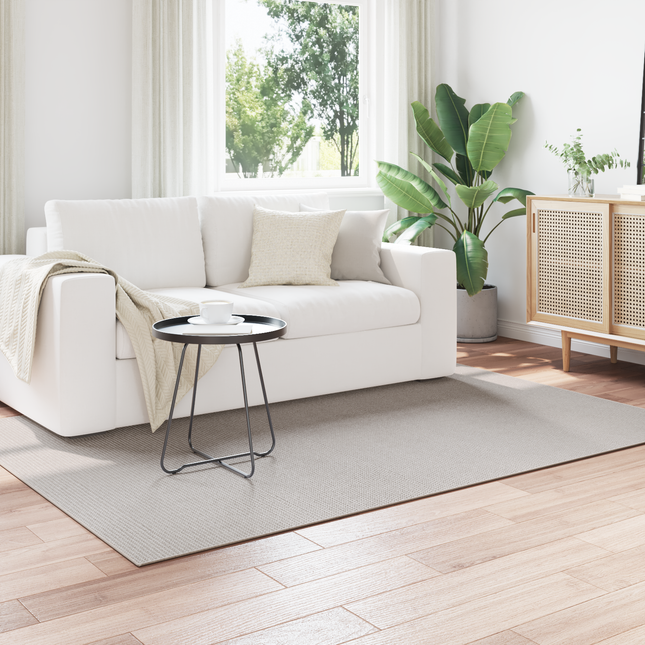 Områdetæpper Rektangulær LUGO Creme 170 x 120 cm Polyester
