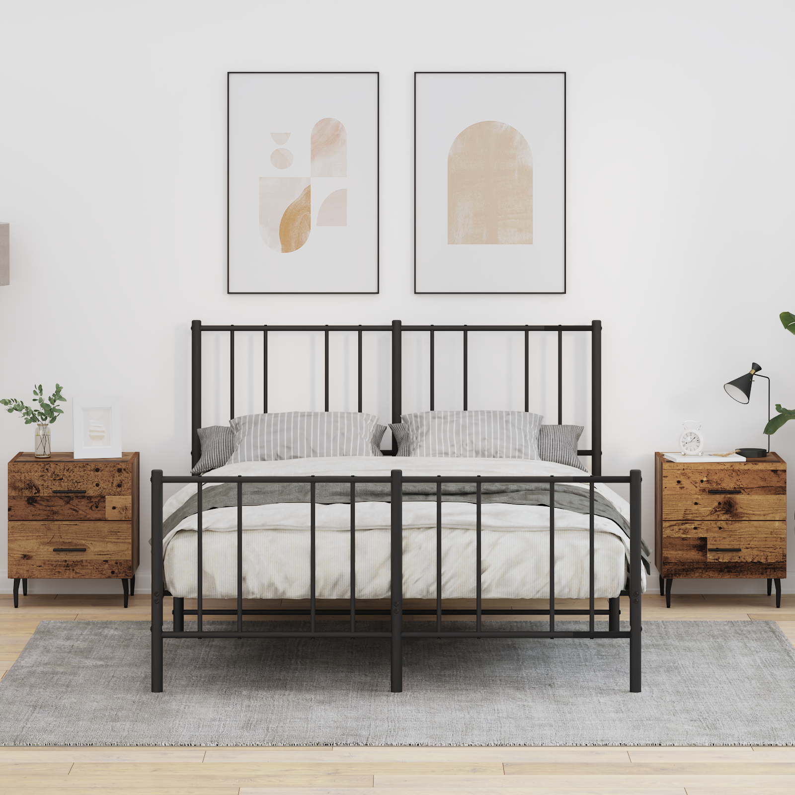 Natskab 2 pcs Gammelt træ 40 x 35 x 47,5 cm Konstrueret træ