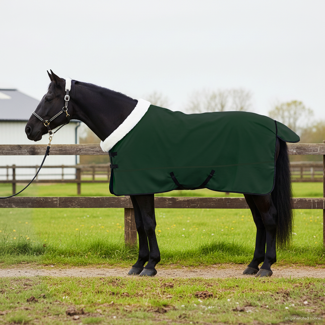 Hestetæppe Mørkegrøn 165 cm Polar fleece