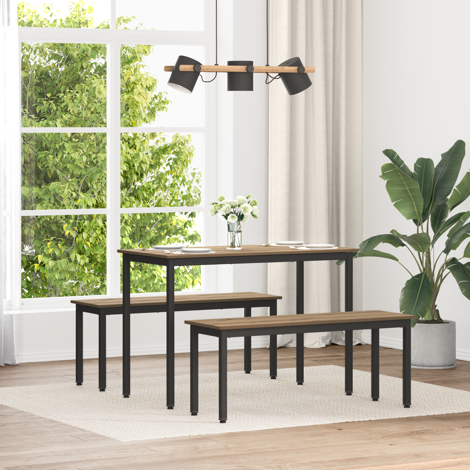 bænk Artisan eg 110 x 35 x 45 cm Konstrueret træ