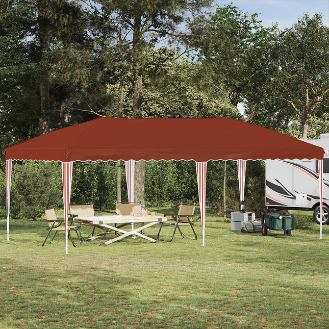 Pop-up Festtelt 575 x 290 x 245 cm Terrakotta