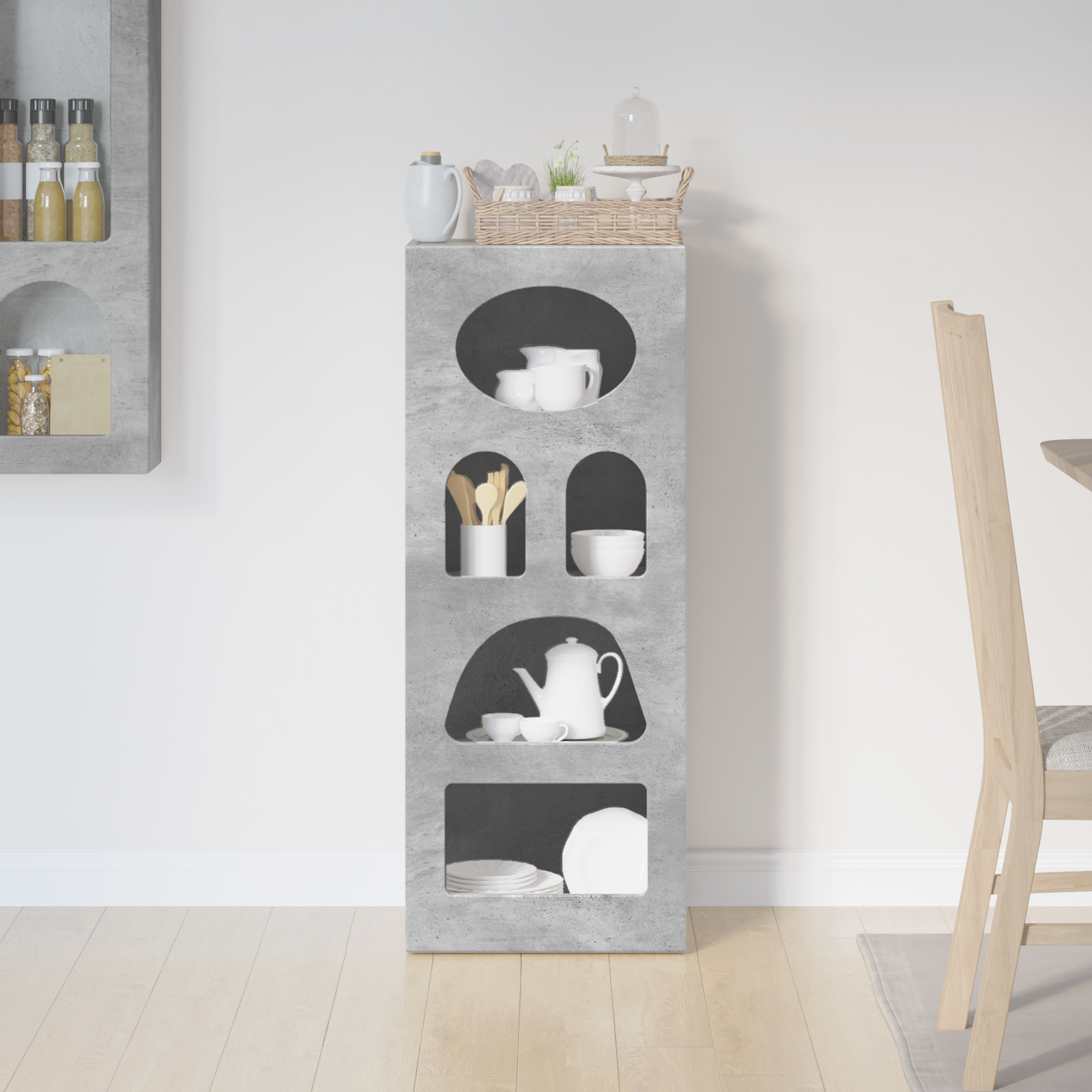 Sideboard Beton Grå 40 x 35 x 100,5 cm Konstrueret træ