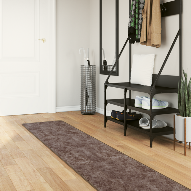 Tæppe Runner MARSA Grå 50 x 250 cm Polyester og PVC