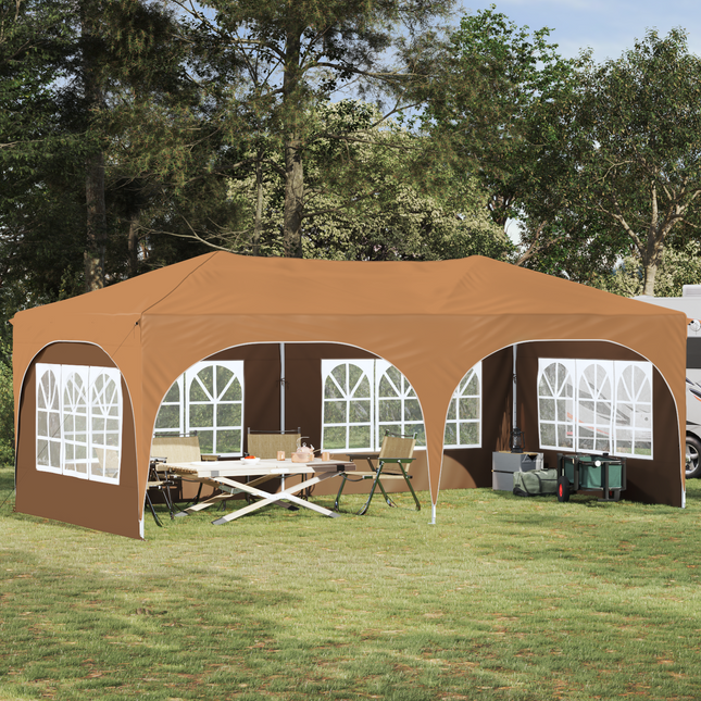 Pop-up Festtelt 575 x 288 x 245 cm Beige Oxford stof