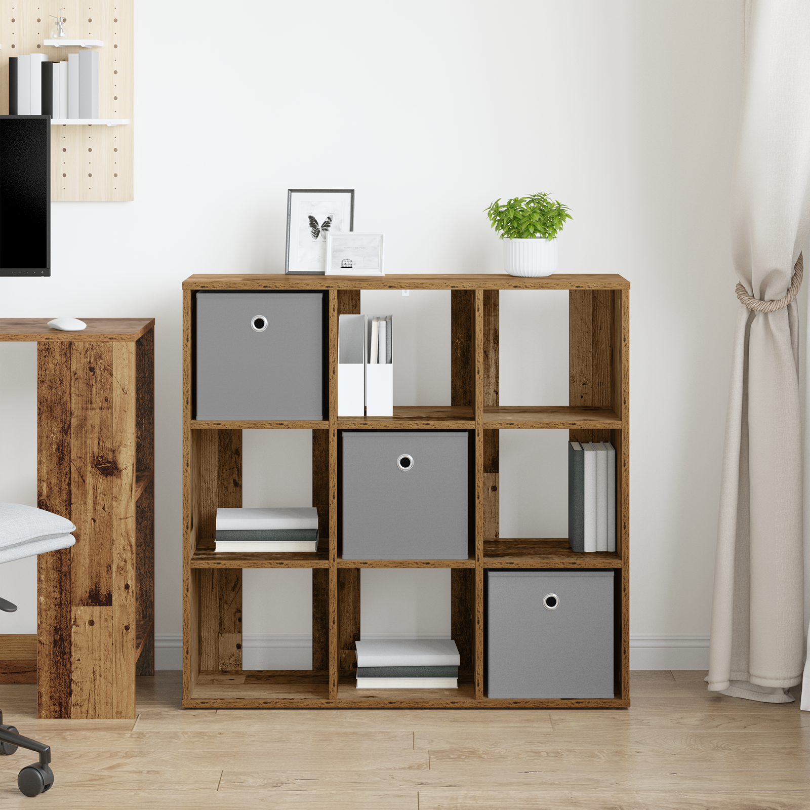 Sideboard med skuffe Gammelt træ 88,5 x 29 x 84,5 cm