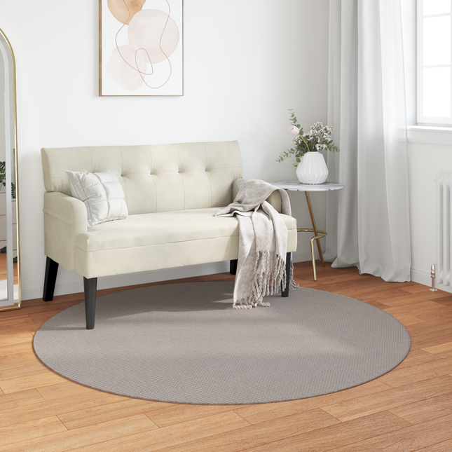 Områdetæpper Rund LUGO Creme og Taupe Ø 120 CM Polyester
