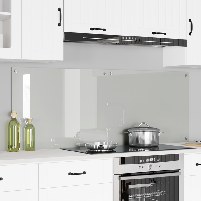 Køkkenbacksplash 2 pcs Transparent 80 x 60 cm hærdet glas