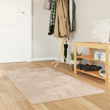Tæppe Runner MARSA Beige 80 x 150 cm Polyester og PVC