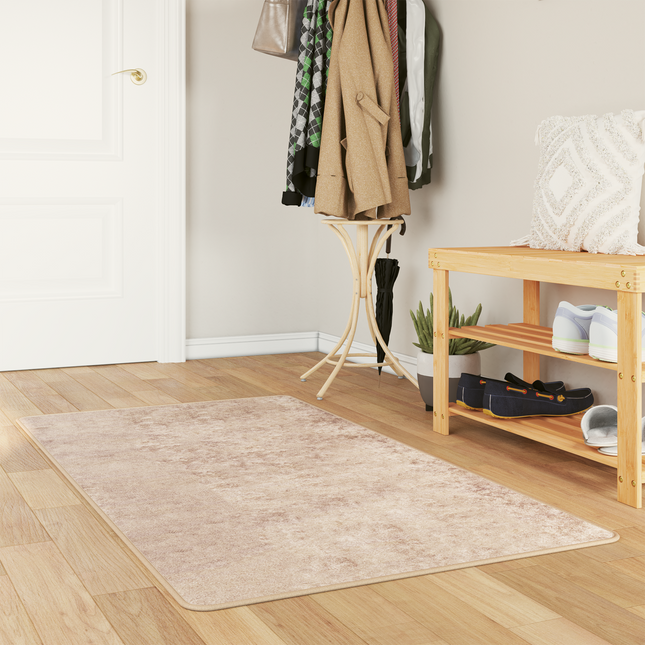 Tæppe Runner MARSA Beige 80 x 150 cm Polyester og PVC
