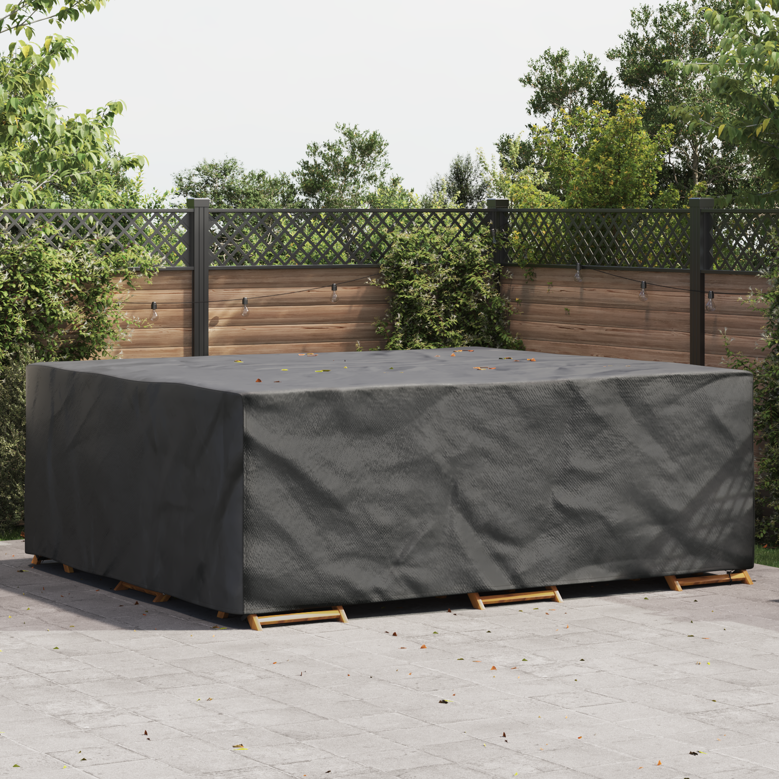 Møbelbetræk Ensfarvet Sort 300 x 250 x 70 cm 600D