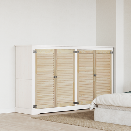 Skabsdør 4 pcs Naturfarvet 49,5 x 2,1 x 110 cm Massiv fyrretræ