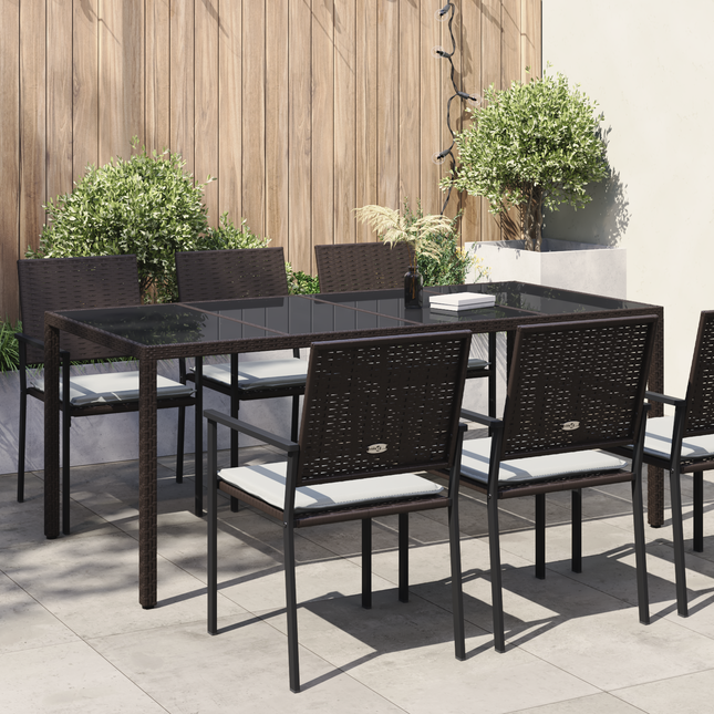 Havemøbel Bord Brun 190 x 90 x 75 cm polyrattan