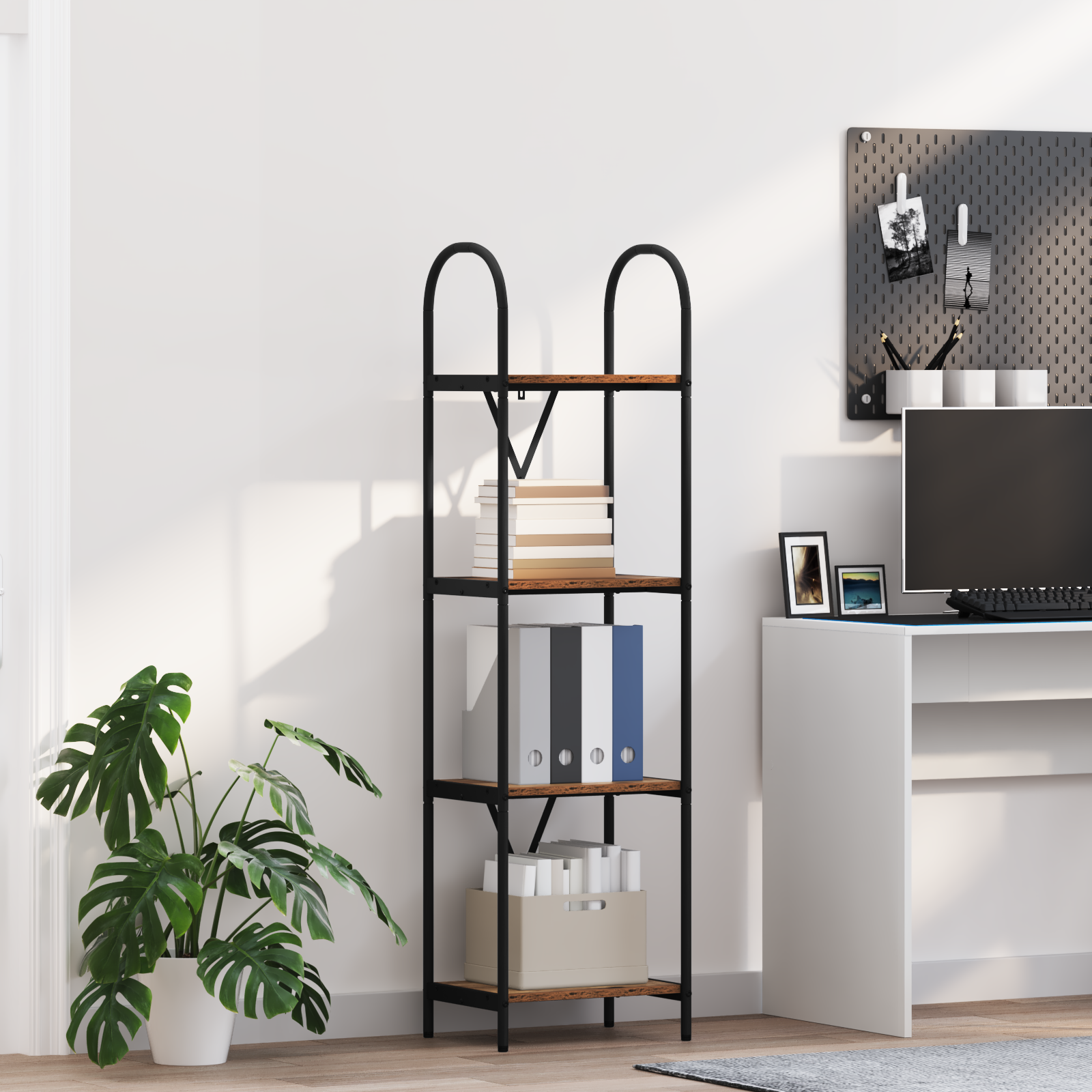 Bogreol Gammelt træ 40 x 30 x 146 cm Konstrueret træ