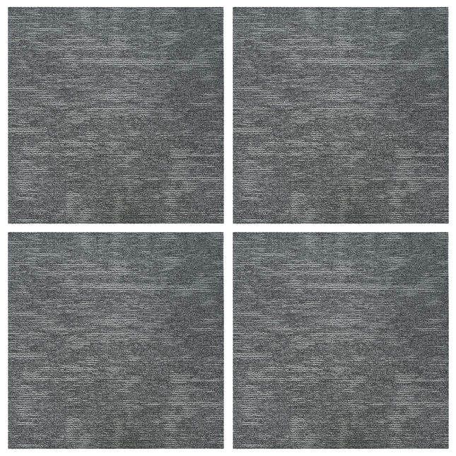 Tæppeflise Sten grå 50 x 50 cm 4 pcs PP og Bitumen