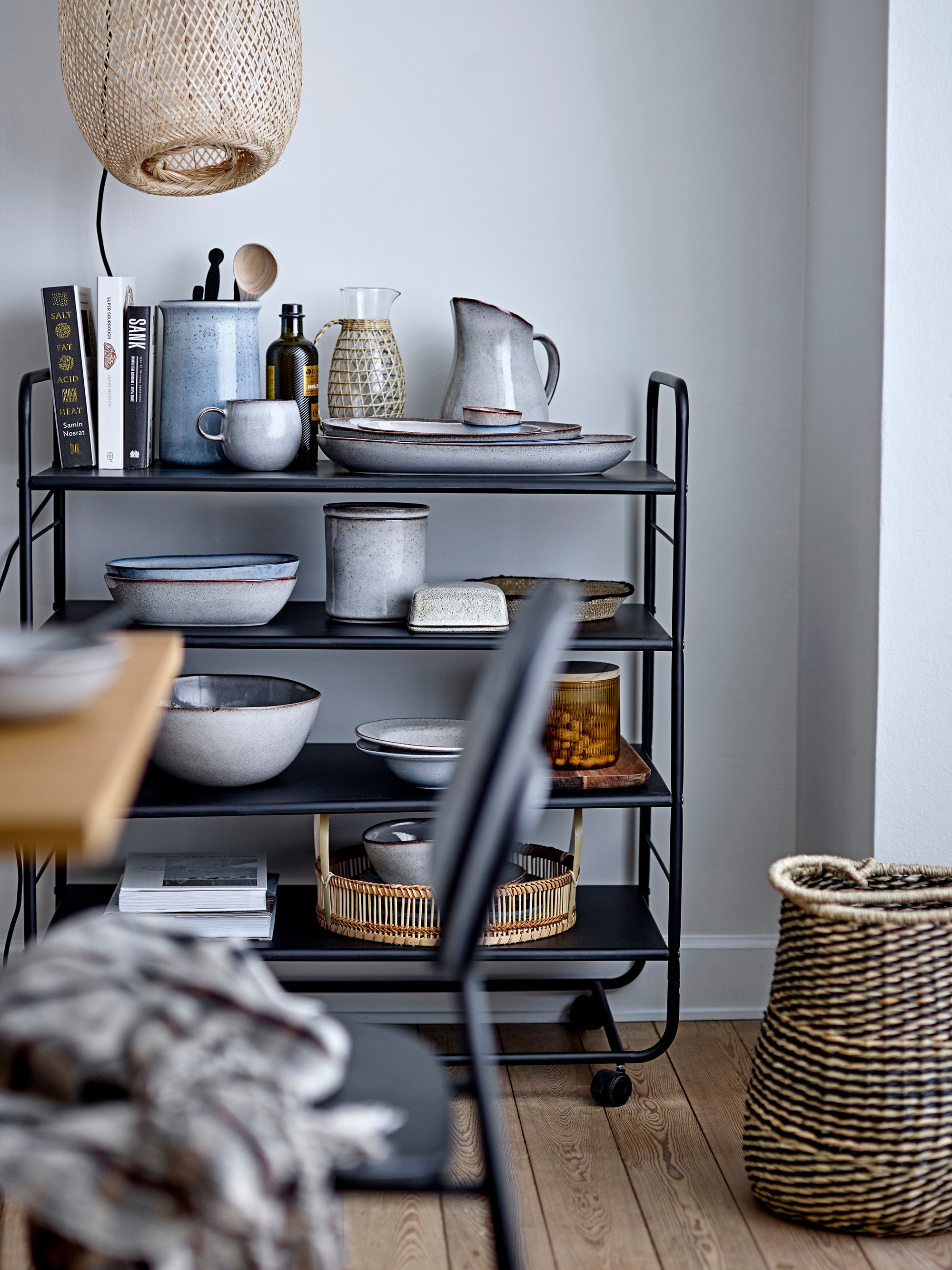 Monza Spisebordsstol, Sort, Krydsfiner (2 stk.)