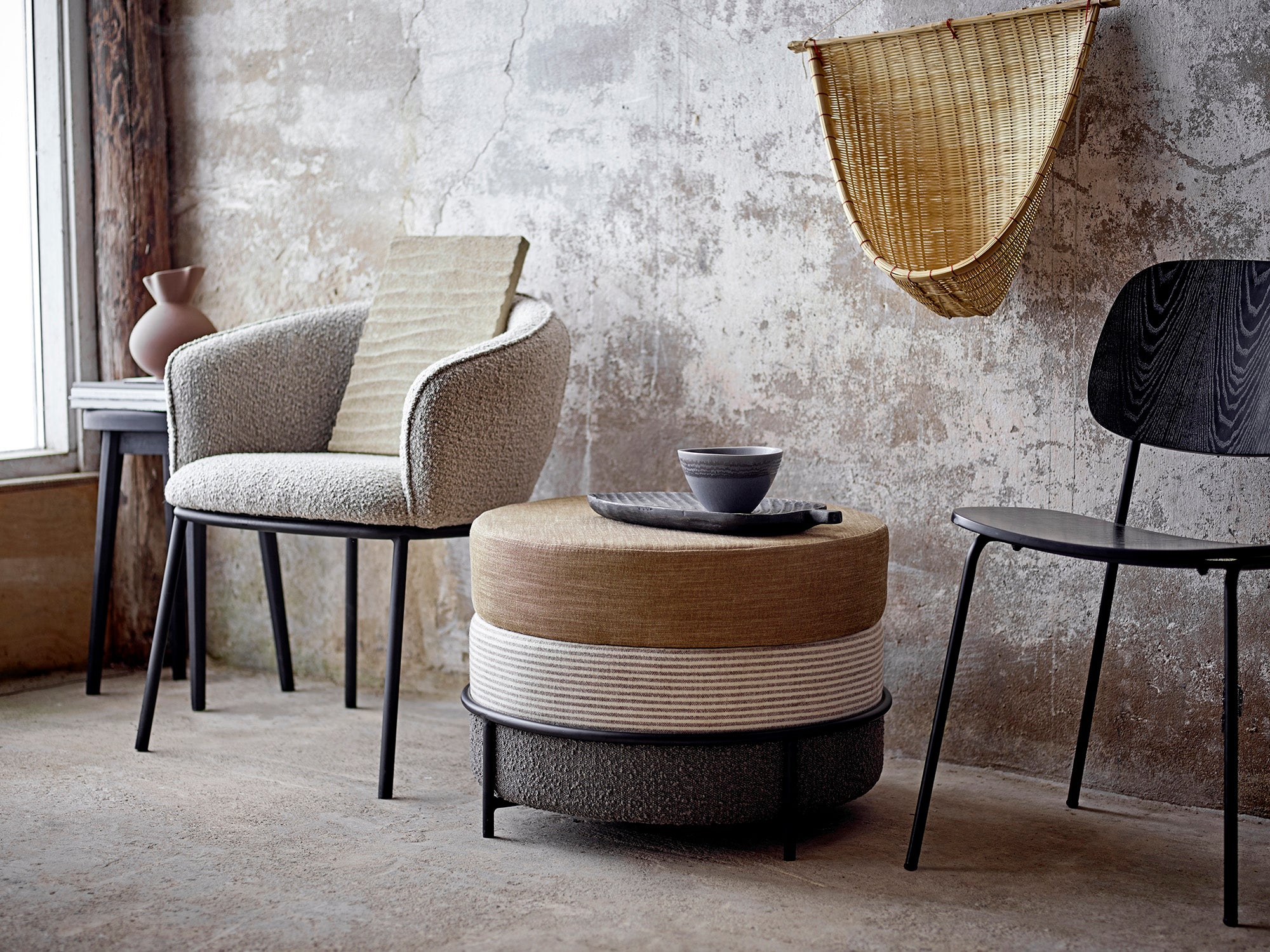 Monza Spisebordsstol, Sort, Krydsfiner (2 stk.)