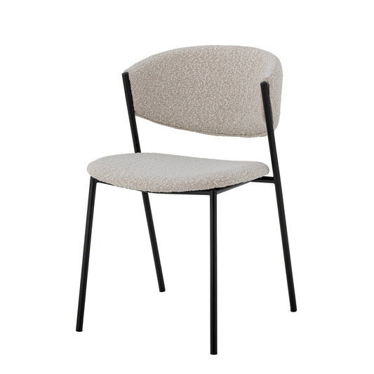 Marlo Spisebordsstol, Hvid, Polyester (2 stk.)