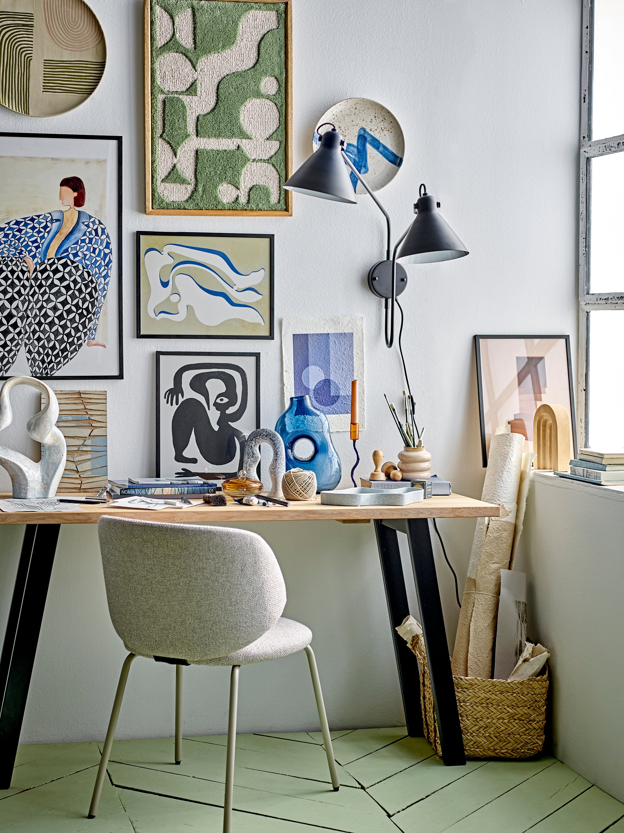 Ponte Spisebordsstol, Grå, Polyester (2 stk.)