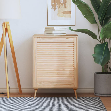 skabslåge 69x59,4 cm lameldesign massivt fyrretræ